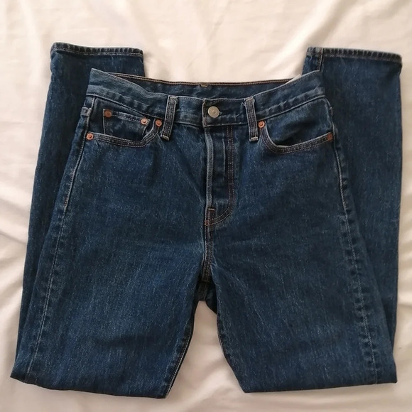 Levi's Premium Wedgie Icon Jeans In Something Cheeky High Rise Tapered Leg 26 (2 - Picture 6 of 16